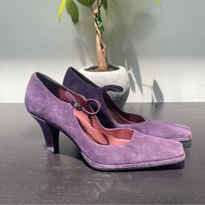 Bisou Bisou Purple Suede Women's Heels Size 9